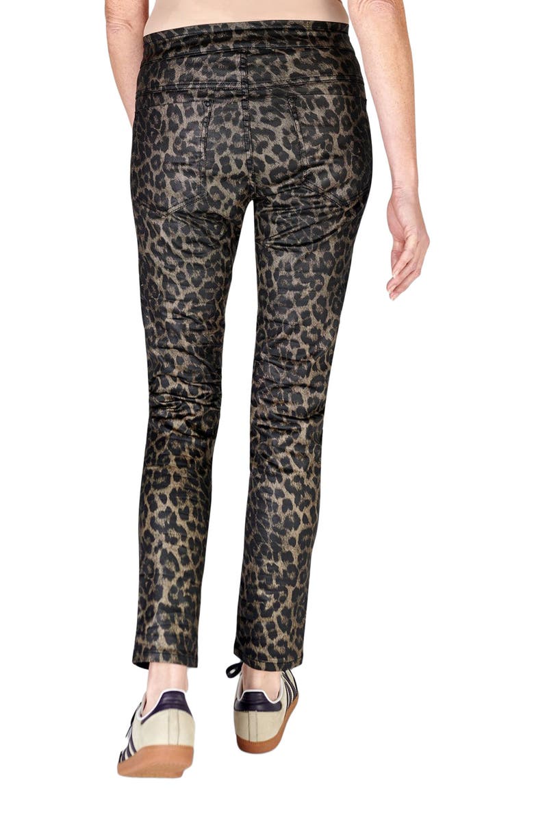 Alembika Leopard print slim-fit stretch jeans, Alternate, color, 