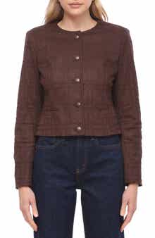 Bagatelle Faux Suede Crop Jacket