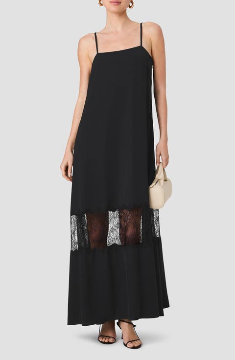Quinn Crepe Lace Maxi Dress