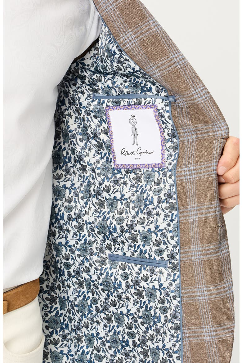 Plaid Sport Coat, Alternate, color, BROWN