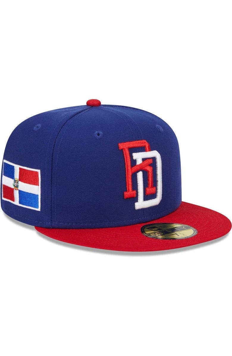 New Era Men's New Era Blue Dominican Republic Baseball 2023 World Baseball Classic 59FIFTY Fitted Hat, Main, color,