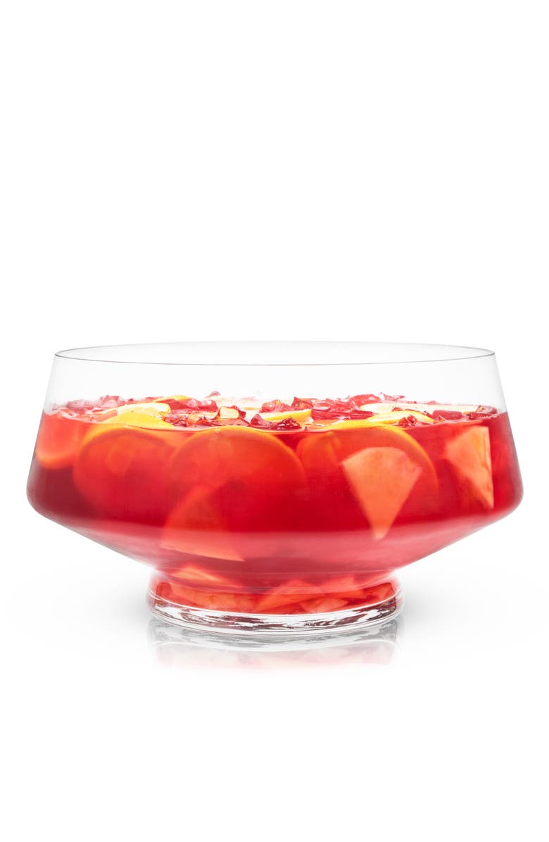 Viski Raye Footed Heavy Base Punch Bowl, Alternate, color, Clear