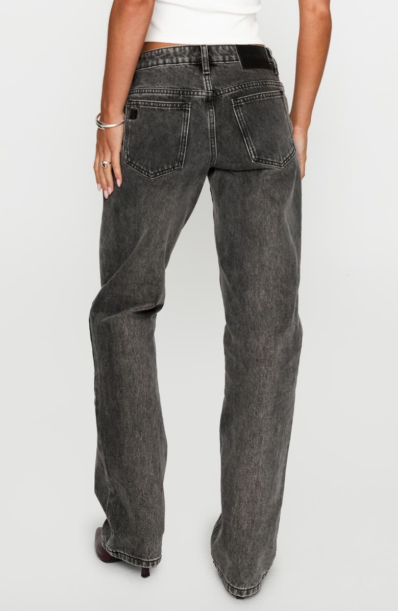 Princess Polly Better Half Low Rise Organic & Recycled Cotton Jeans, Alternate, color, Charcoal