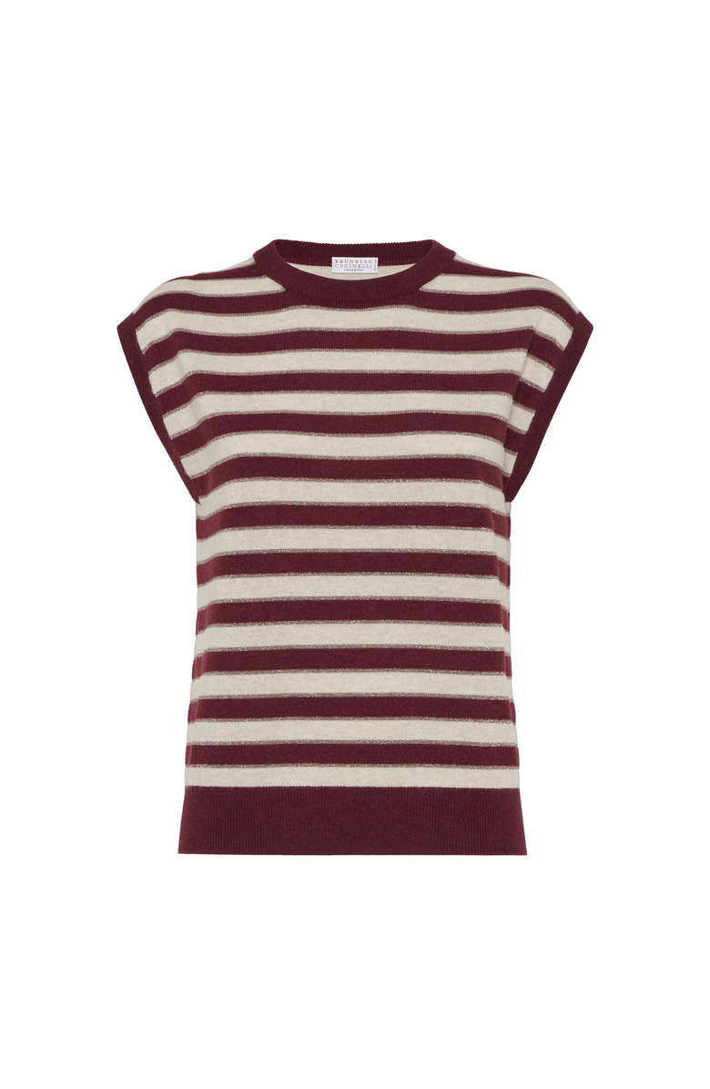 Brunello Cucinelli Cashmere knit vest, Main, color, Amaranth