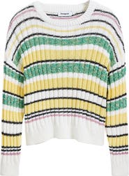 Desigual Stripe Crewneck Sweater