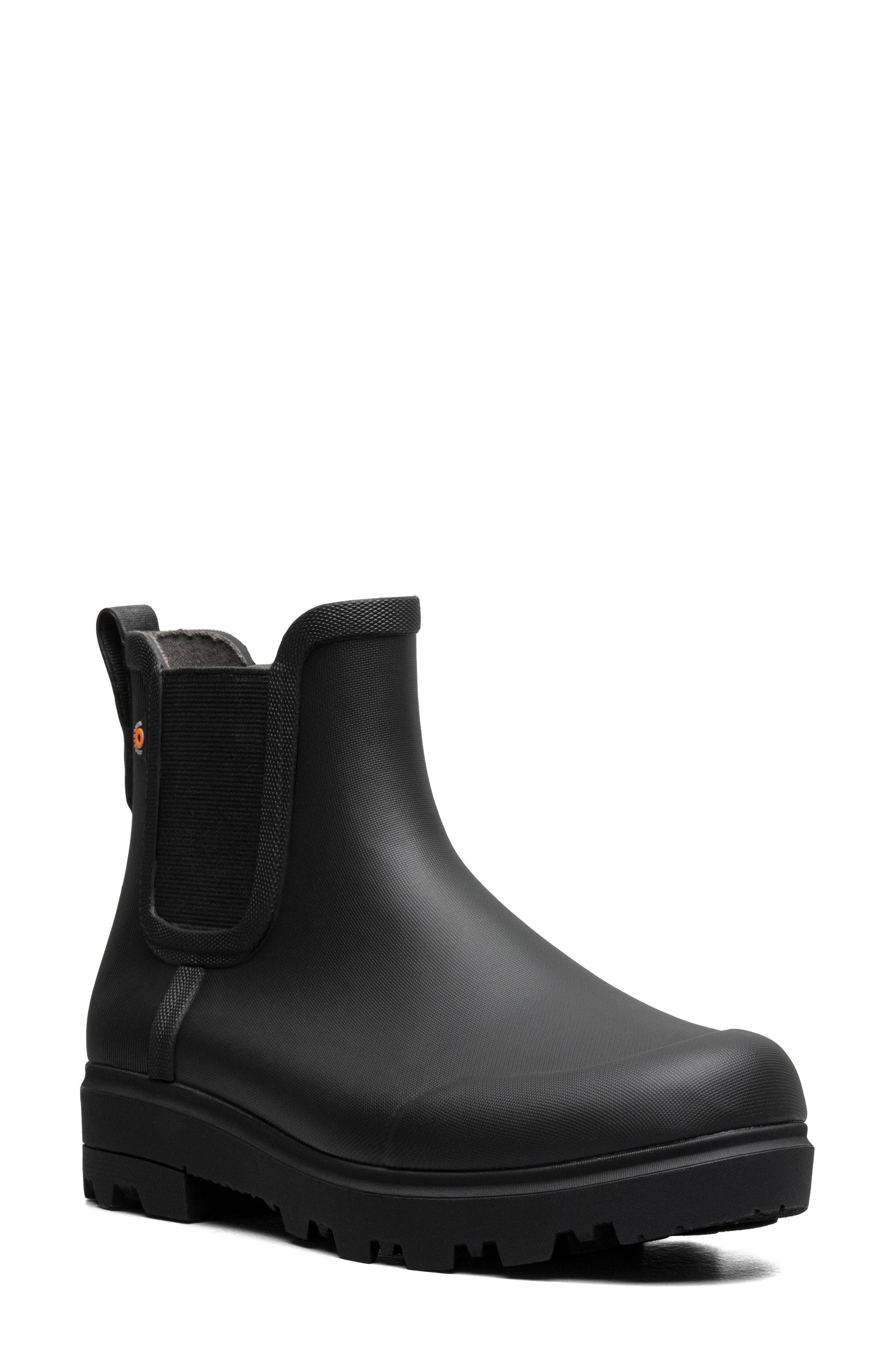 Bogs Holly Waterproof Chelsea Boot, Main, color, Black