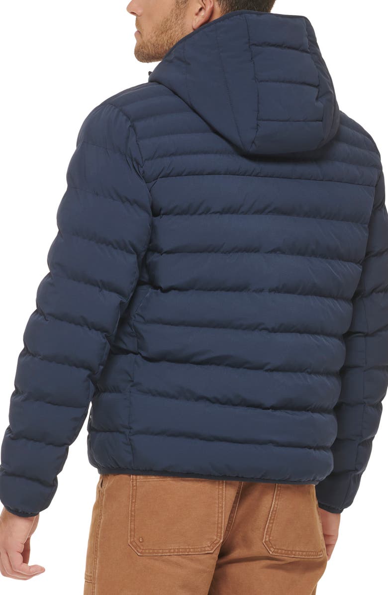 Levi's Stretch Hooded Puffer Jacket, Alternate, color, Navy
