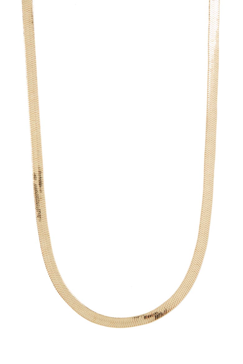 Dipped Herringbone Chain Necklace, Main, color, 14K GOLD DIPPED