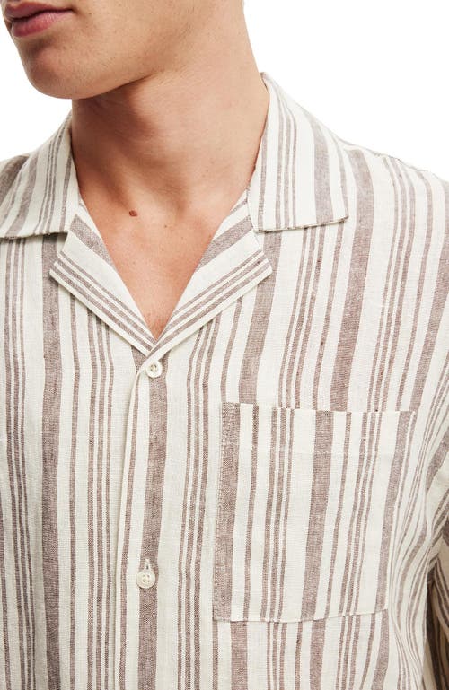 COTTON ON LINEN BOX FIT SHORT SLEEVE SHIRT 