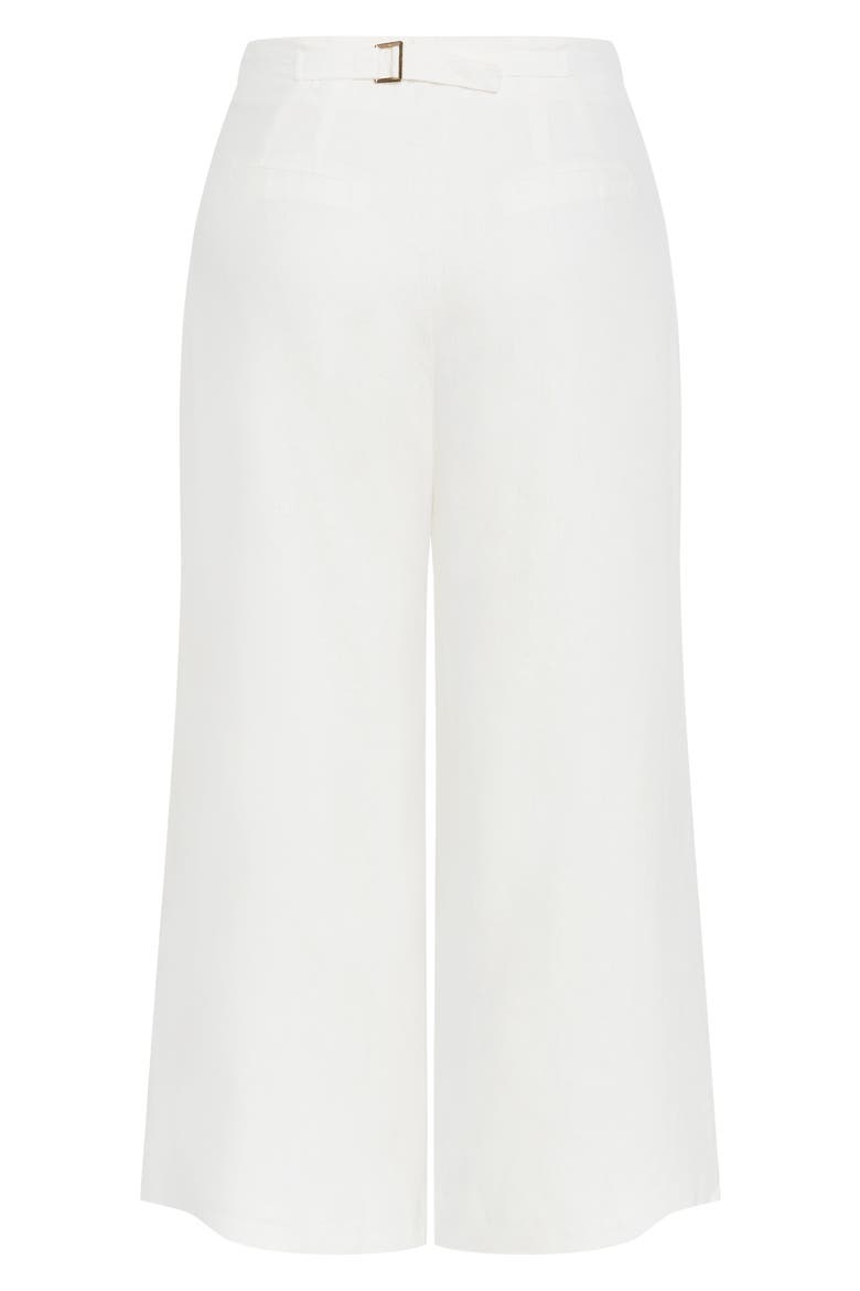 Abbie Wide Leg Linen Blend Pants, Alternate, color, IVORY