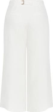 City Chic Abbie Wide Leg Linen Blend Pants