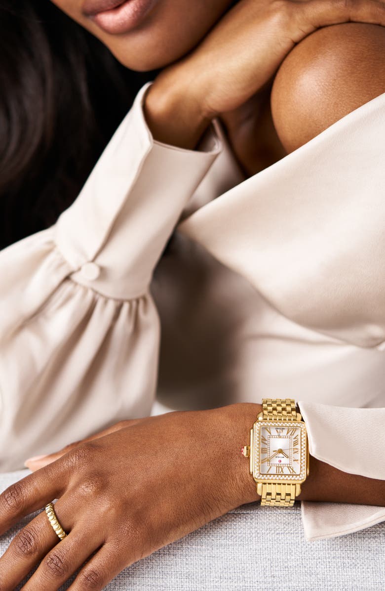 MICHELE Deco Madison Diamond Bracelet Watch, 33mm, Alternate, color,