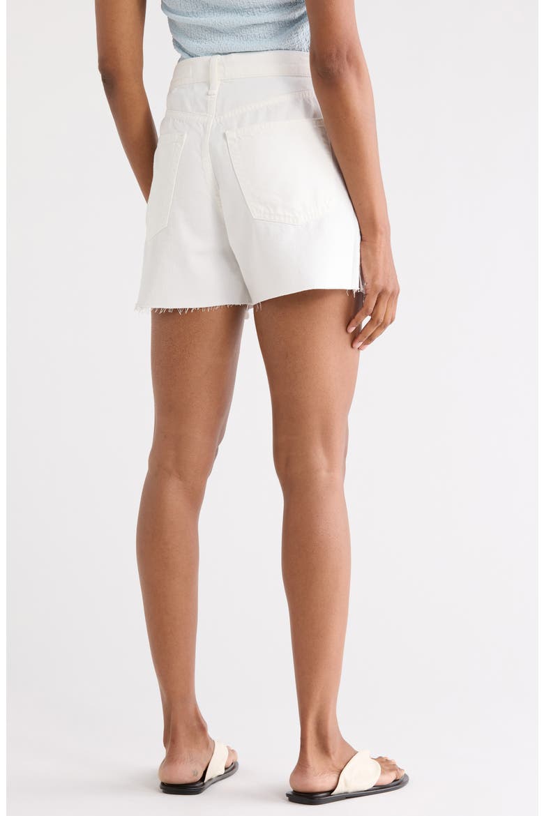 Retro Cutoff Denim Shorts, Alternate, color, WHITE