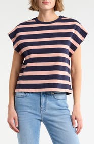 DR2 by Daniel Rainn Stripe Cap Sleeve Top