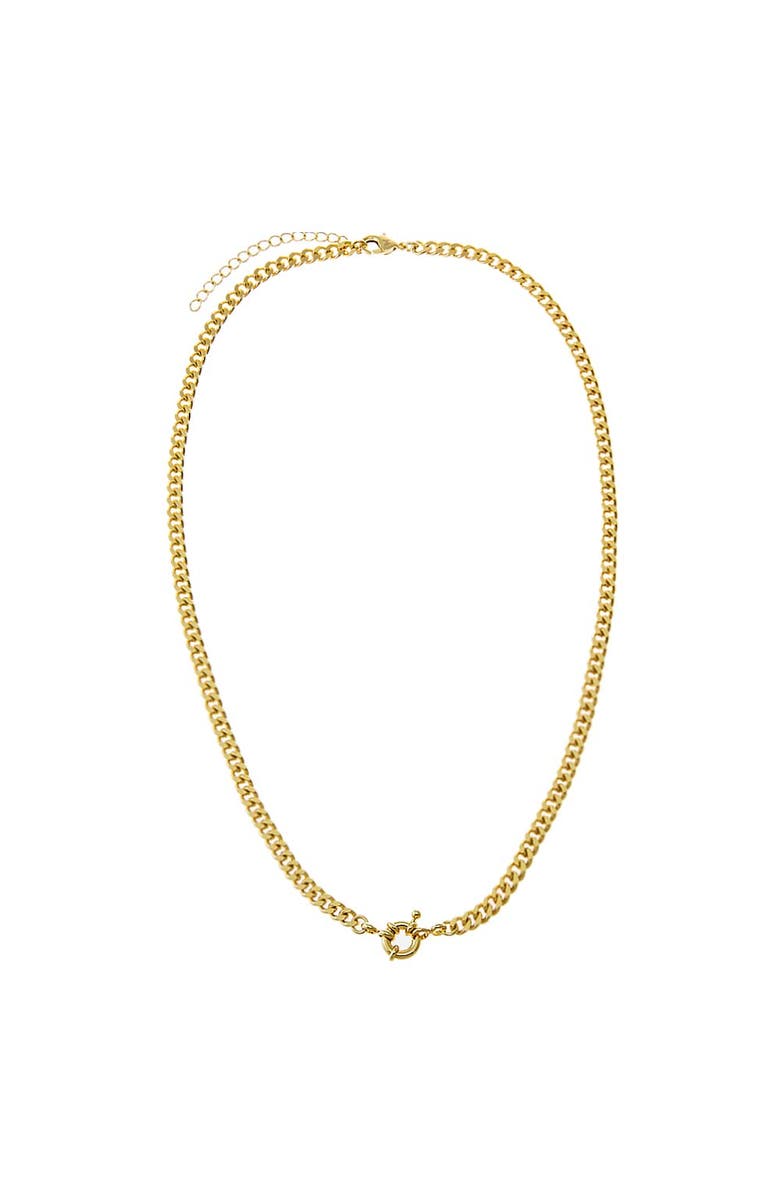 BY ADINA EDEN Toggle Cuban Chain Link Necklace, Main, color, Gold