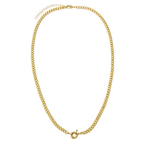 Toggle Cuban Chain Link Necklace