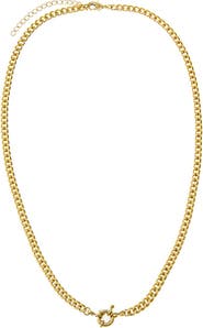 BY ADINA EDEN Toggle Cuban Chain Link Necklace