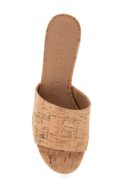 Shop Aerosoles Como Slide Sandal In Natural Cork