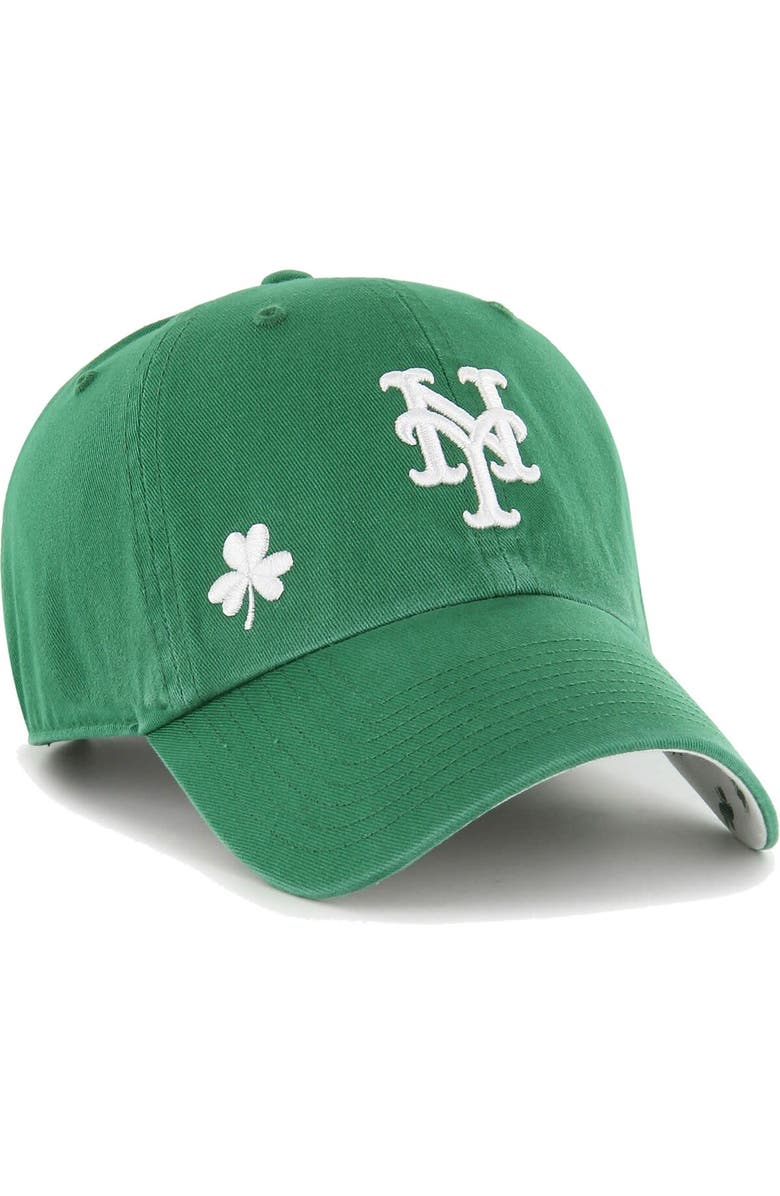 '47 Men's '47 Kelly Green New York Mets St. Patrick's Day Icon Clean Up Adjustable Hat, Main, color, 
