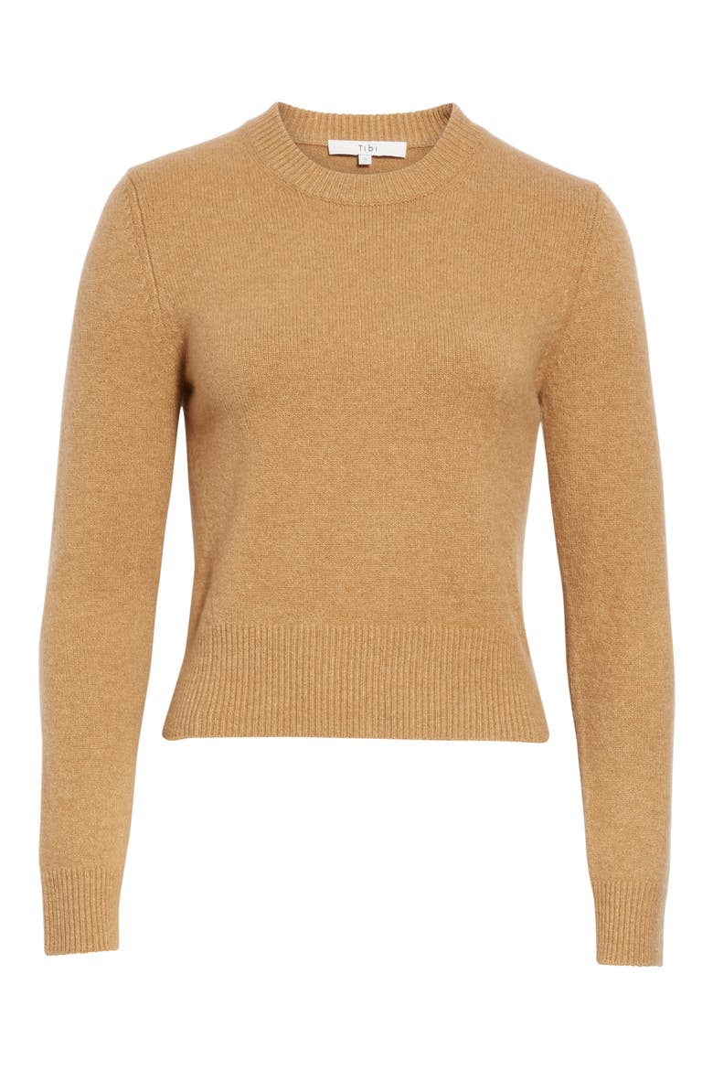 Stretch Cashmere Sweater, Alternate, color, CARAMEL