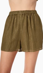 CAMI NYC Riviera Metallic Chiffon Shorts