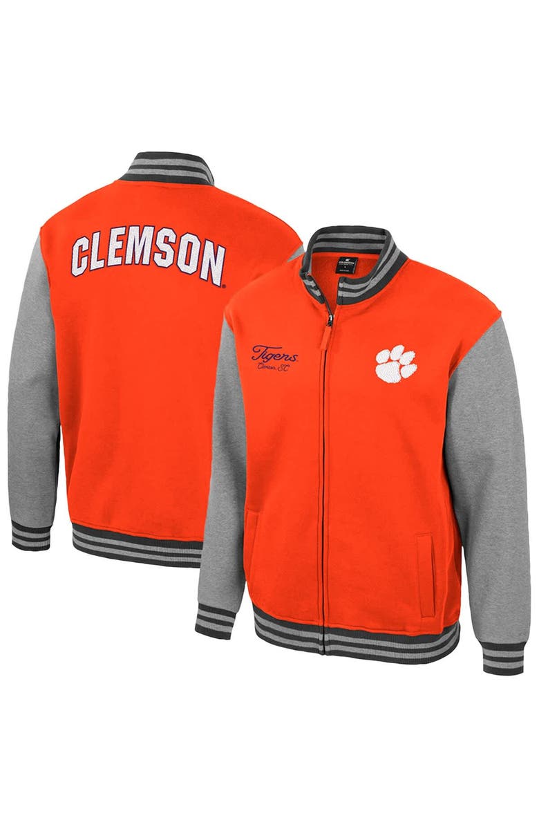 COLOSSEUM Men's Colosseum  Orange Clemson Tigers Ambi-Turner Full-Zip Varsity Jacket, Main, color, Orange