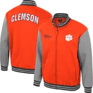 COLOSSEUM Men's Colosseum Orange Clemson Tigers Ambi-Turner Full-Zip Varsity Jacket