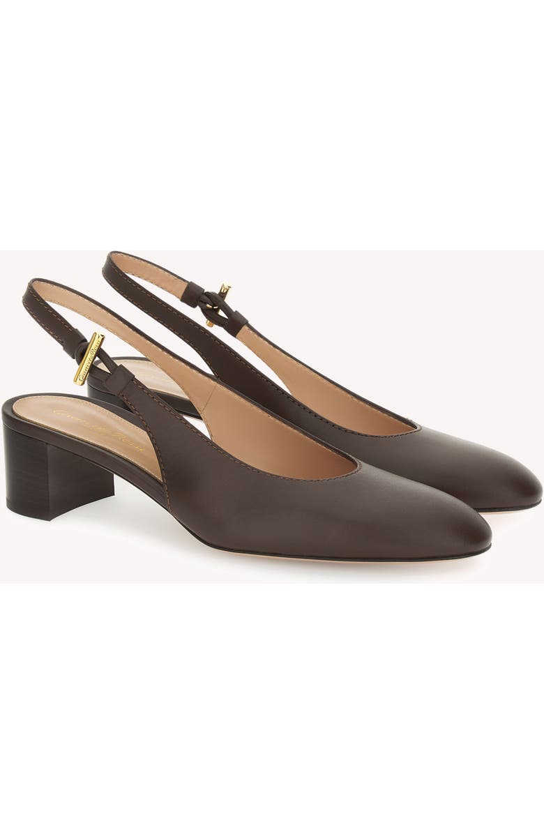 Gianvito Rossi Anais Slingback, Alternate, color, Brown Calf Leather