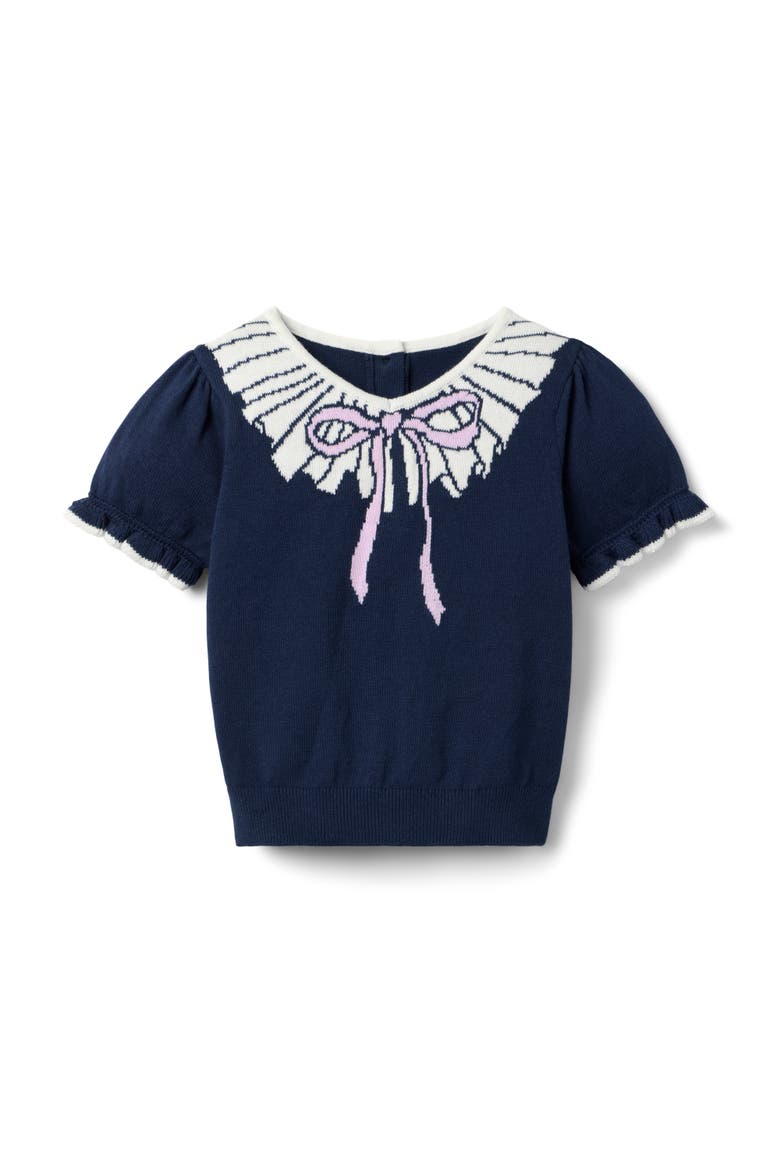 The Collar Sweater Top, Main, color, Blue