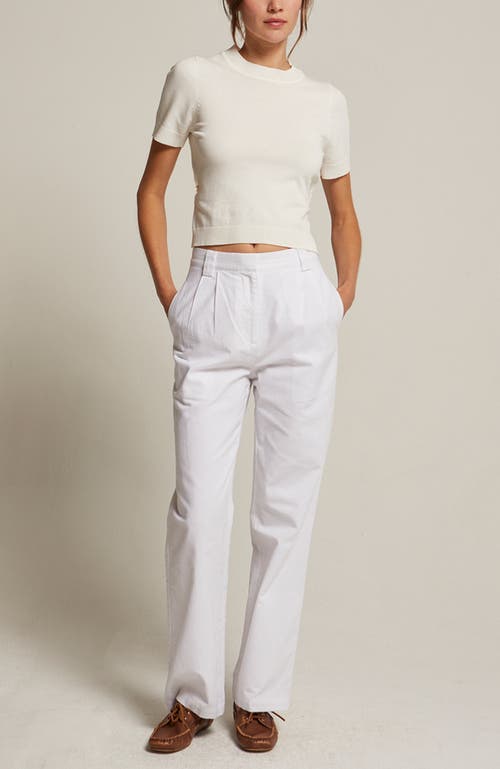 Crescent Tie Back Knit Top In Neutral