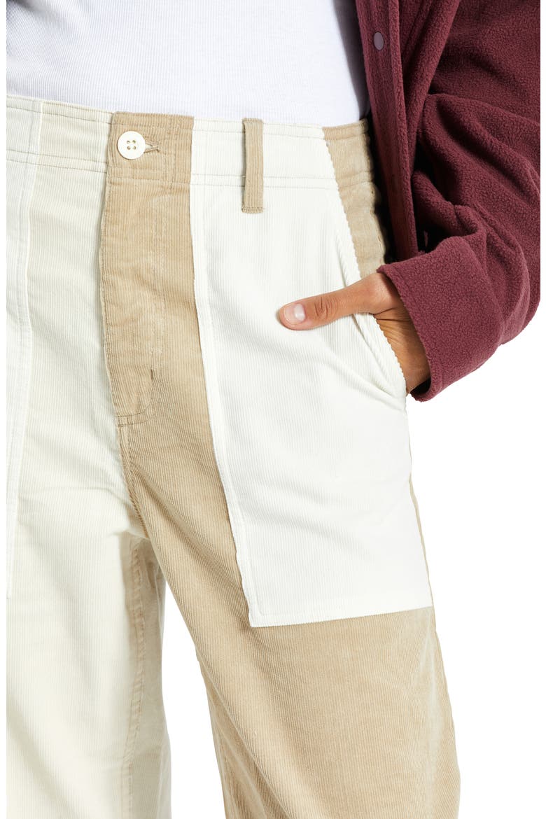 Vancouver Colorblock Cotton Corduroy Pants, Alternate, color, DOVE/ VANILLA