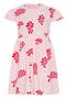 Kids' Sweet Coral Stretch Cotton Blend Dress