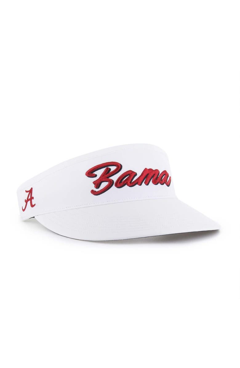 '47 Men's '47 White Alabama Crimson Tide Melbourne brrr° Adjustable Visor, Main, color,
