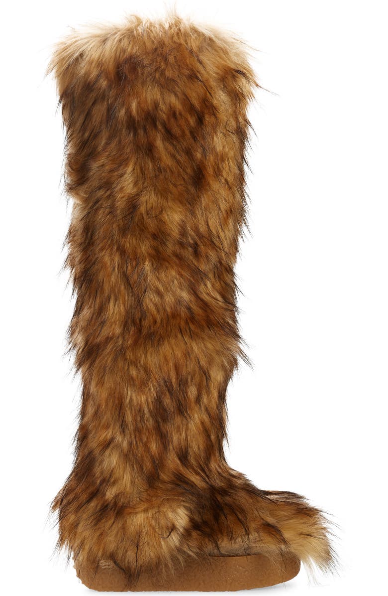 Jeffrey Campbell Fluffy Faux Fur Over the Knee Boot, Alternate, color,