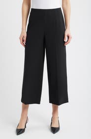 Anne Klein Pull-On Crop Wide Leg Pants