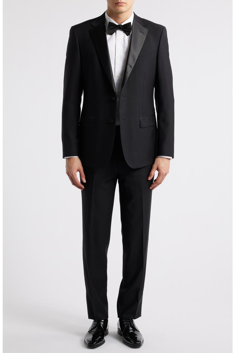 Matteo Slim Fit Black Wool Tuxedo, Main, color, BLACK