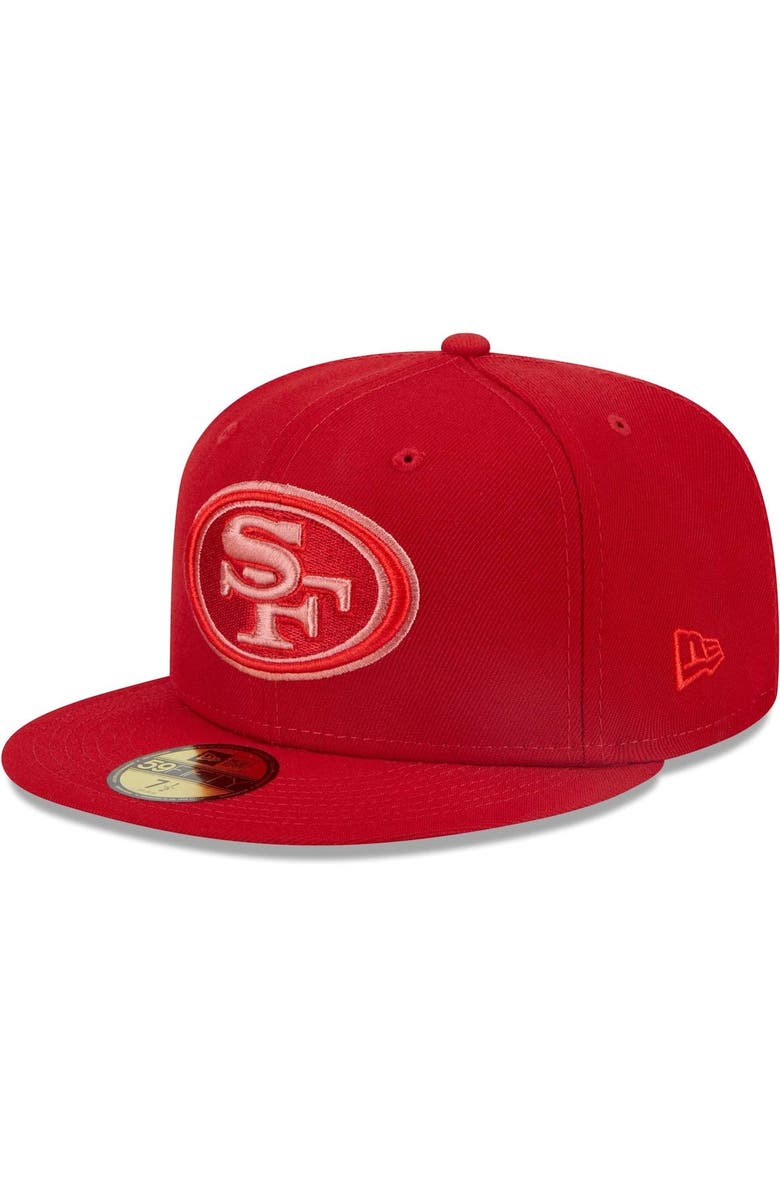 New Era Men's New Era Scarlet San Francisco 49ers Monocamo 59FIFTY Fitted Hat, Main, color, 
