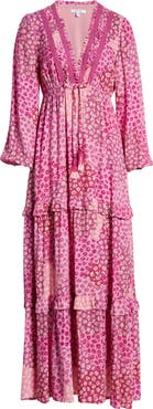 BTFL-life Floral Print Tiered Maxi Dress