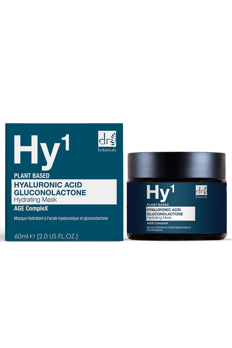 Hyaluronic Acid 1% & Gluconolactone Mask 60ml for Dryness, Fine Lines & Wrinkles, Alternate, color, White
