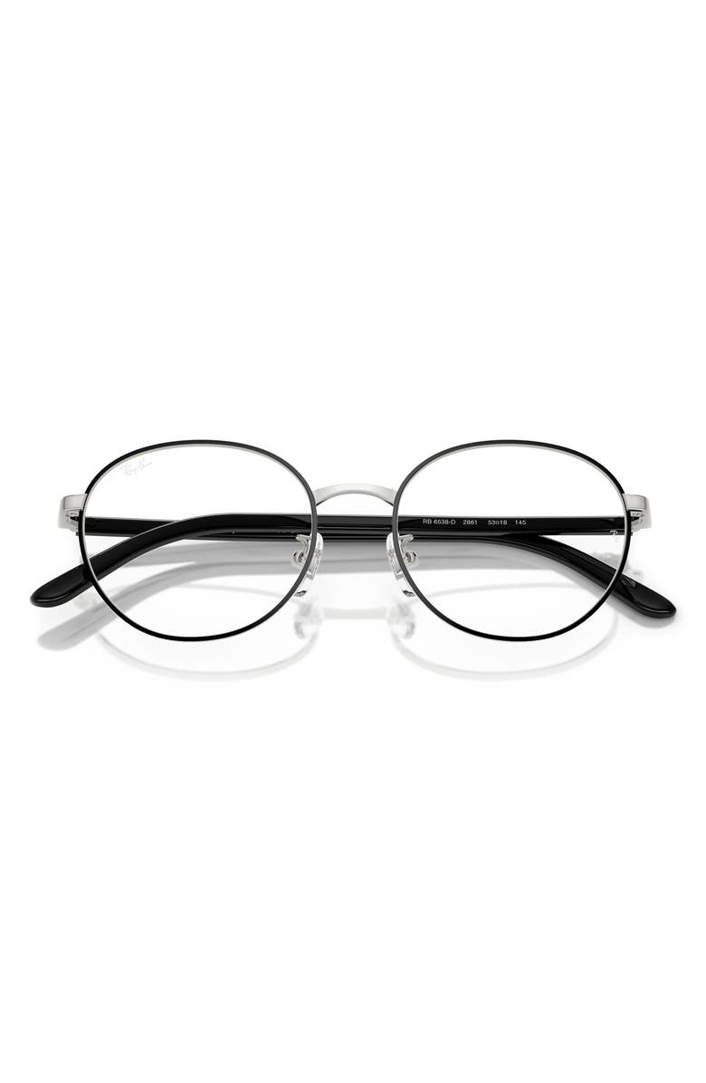 Ray-Ban 53mm Phantos Optical Glasses, Alternate, color, Black Silver