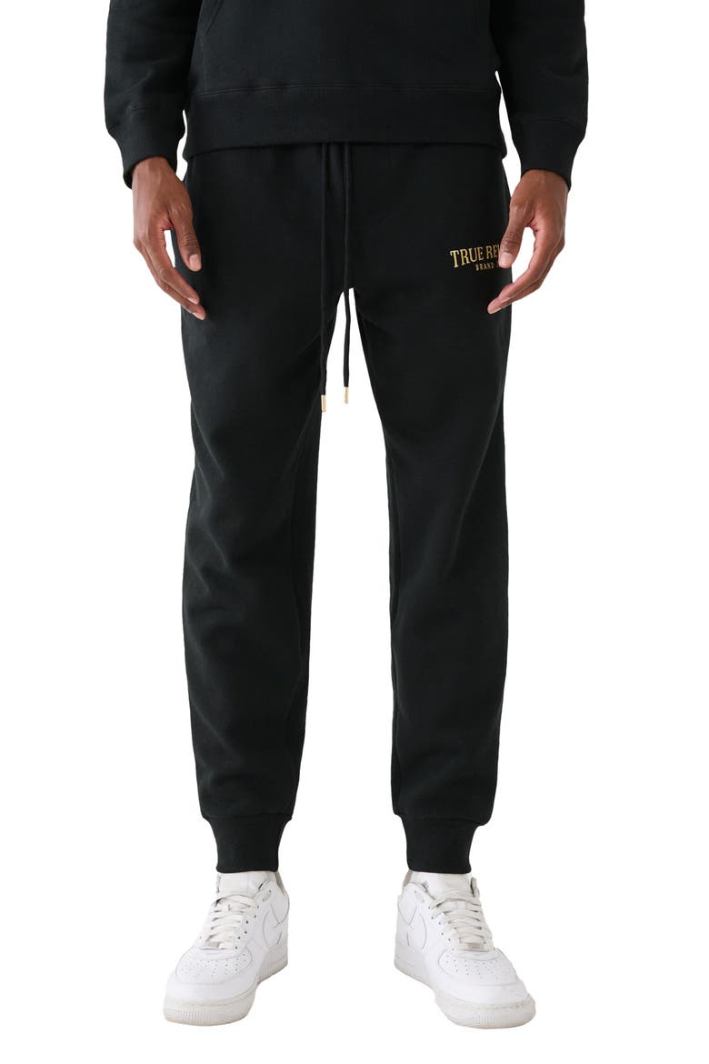 Shine Arch Classic Joggers, Main, color, JET BLACK