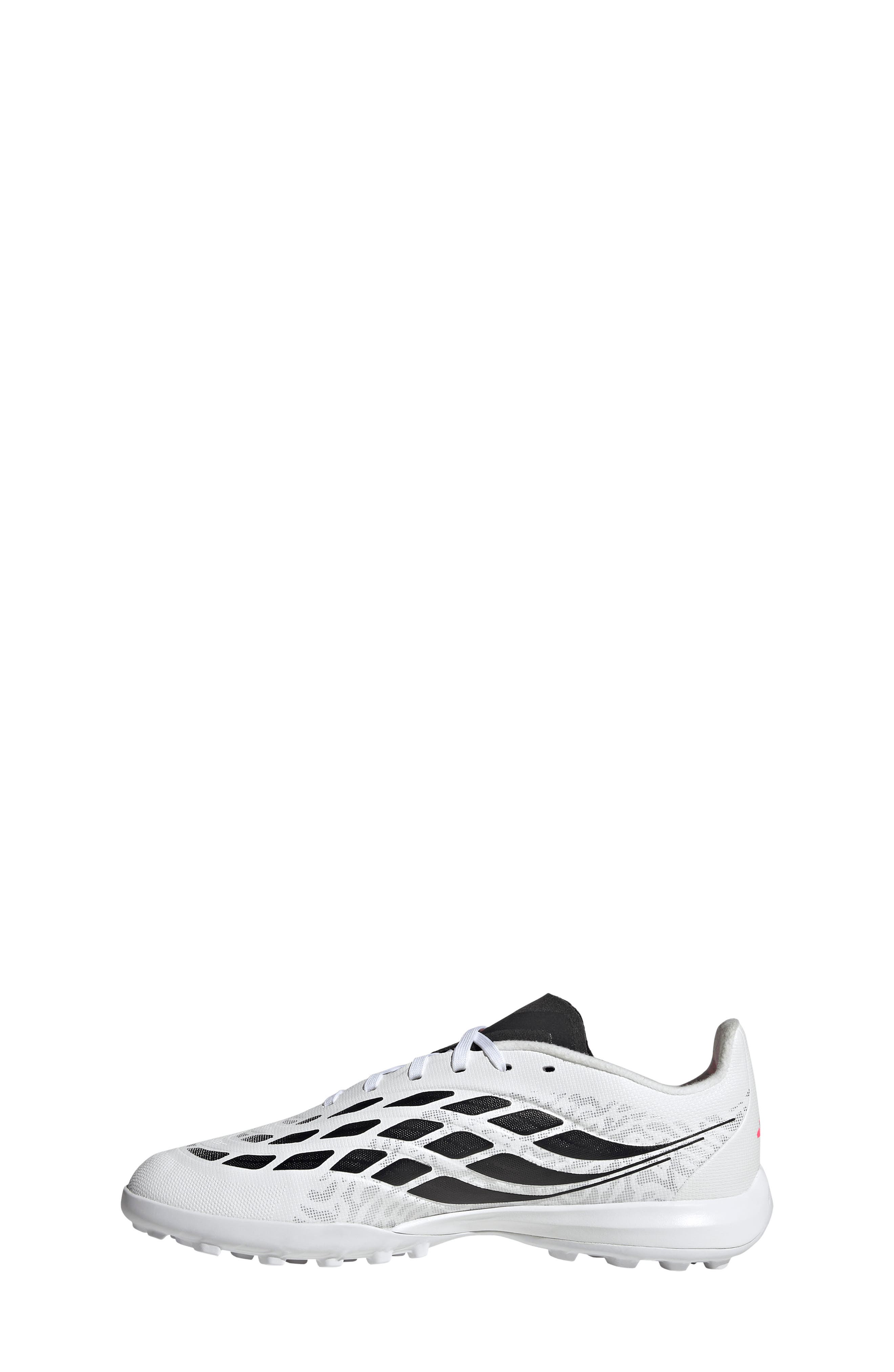 Kids' Predator League TF J Soccer Shoe, Alternate, color, WHITE/ TURBO/ BLACK