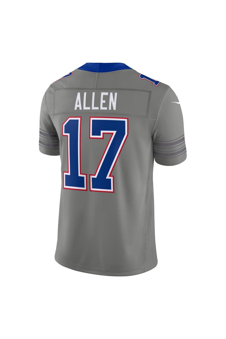 Men's Nike Josh Allen Gray Buffalo Bills Nickel City Vapor F.U.S.E. Stitched Limited Jersey, Alternate, color, Gray