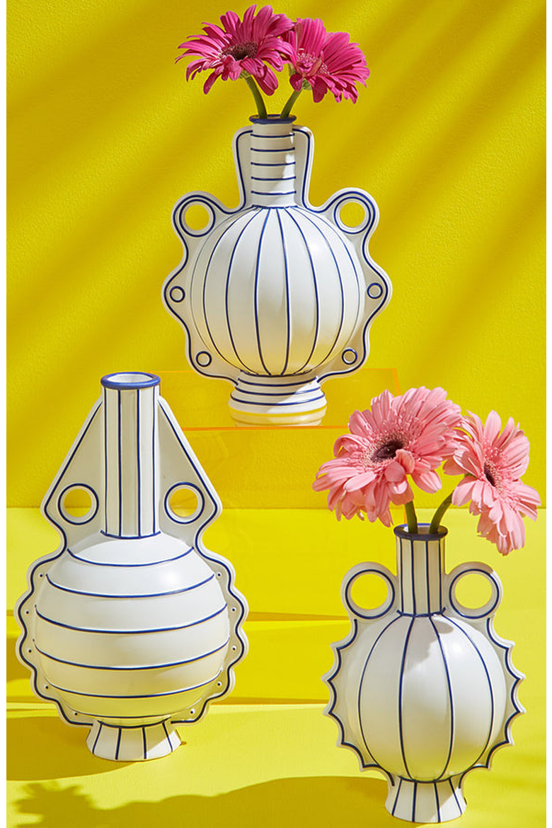 Venezia Vase, Alternate, color, White / Blue