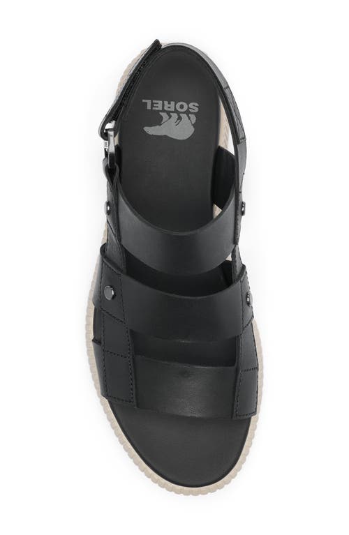 Sorel Ona Ave Slingback Sandal In Black/black