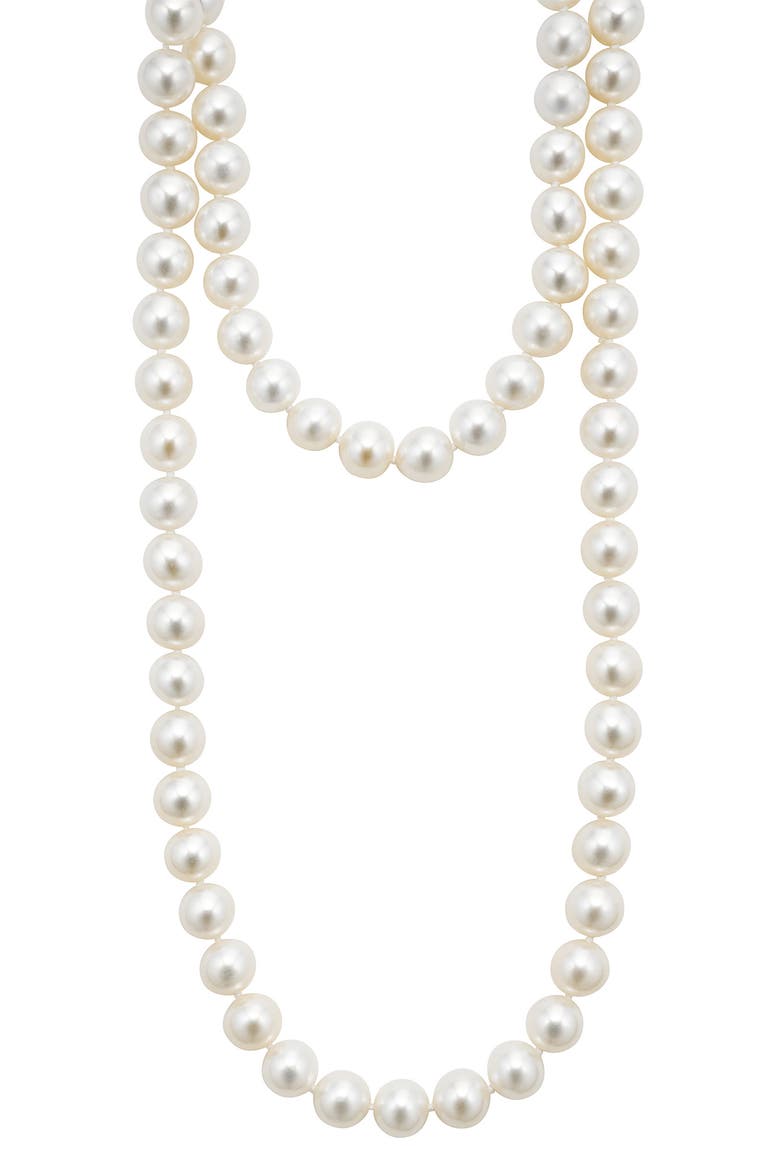 Luna Freshwater Pearl Necklace, Alternate, color, PEARL/ SILVER