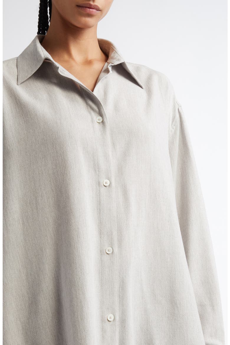 Relaxed Fit Button-Up Shirt, Alternate, color, PALE GREY MELANGE