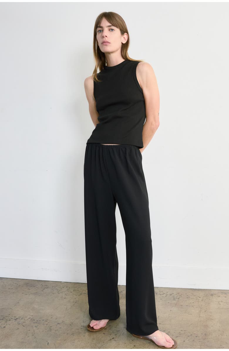 Almina Concept Classic Round Neck Tank, Alternate, color, Black