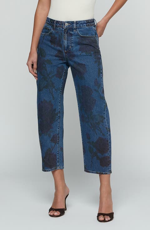 Mallis High Waist Bow Leg Jeans