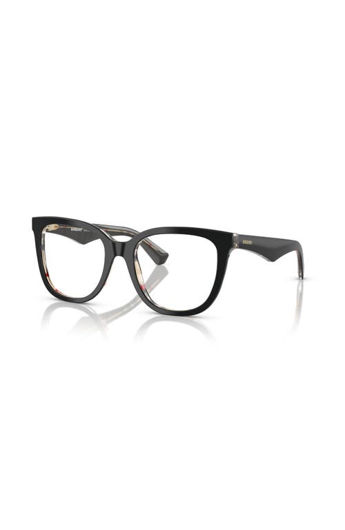 Burberry 53mm Square Optical Glasses In Black